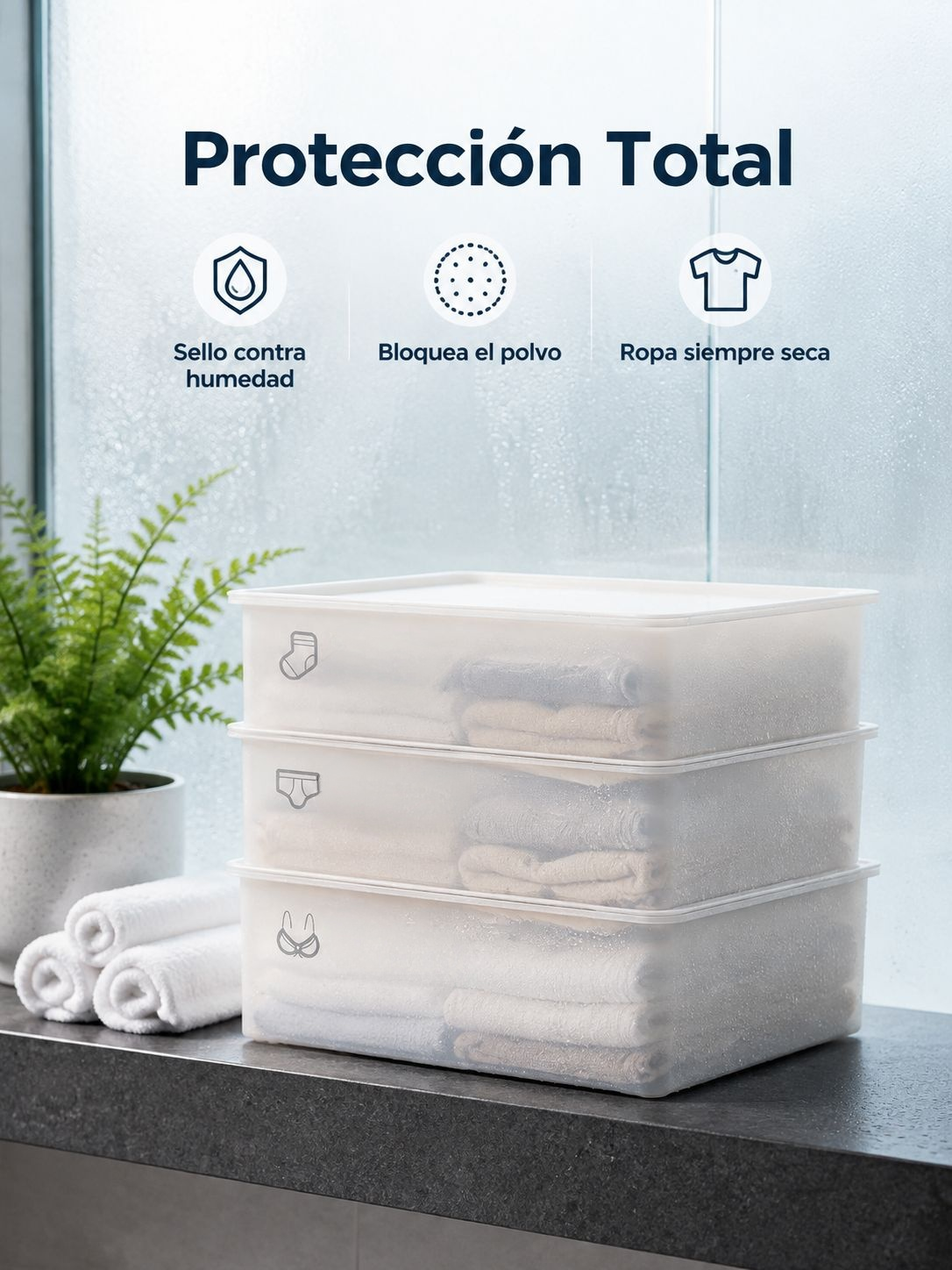 Detalle de las divisiones internas para orden óptimo en la caja organizadora