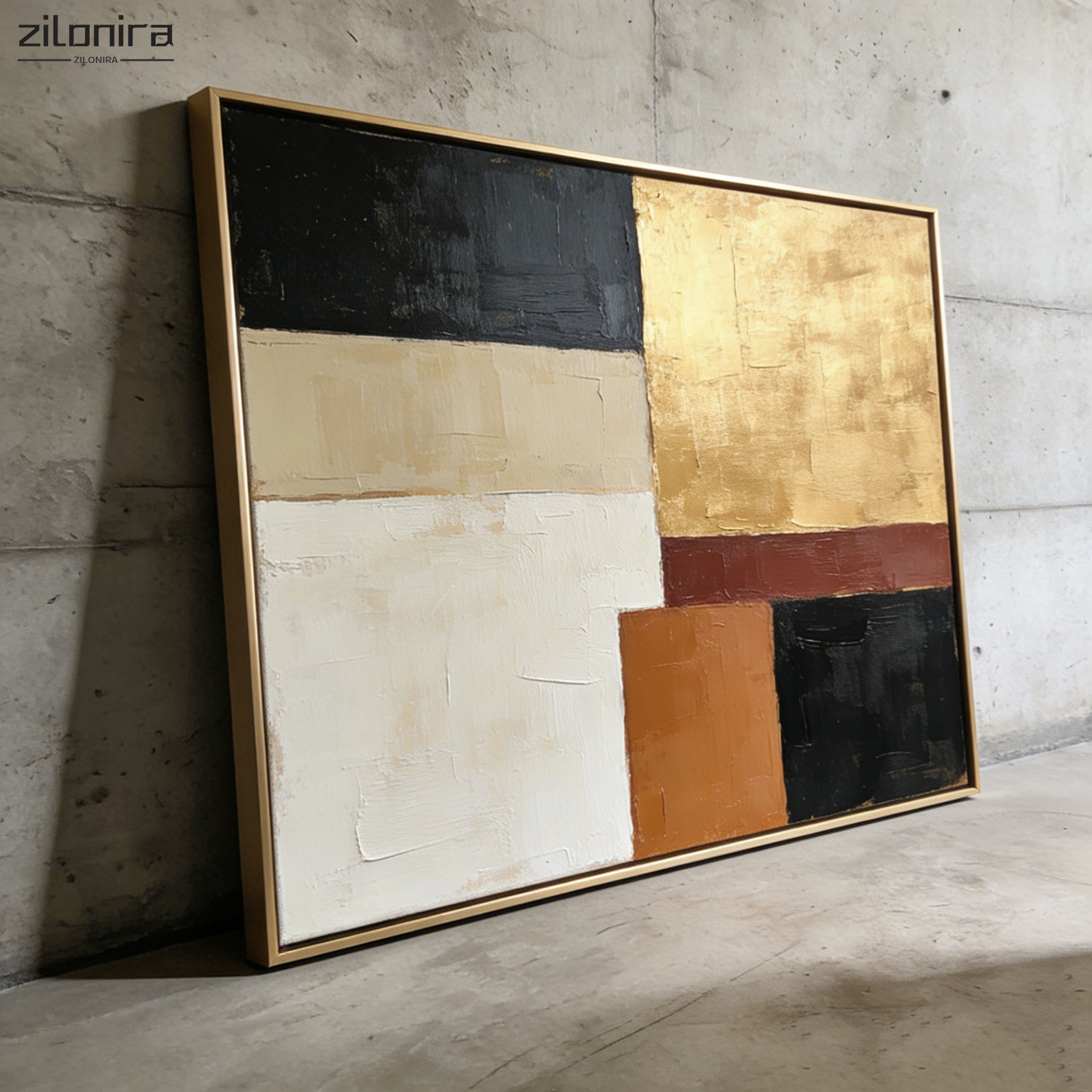 기하학적 색상 블록 장식 그림