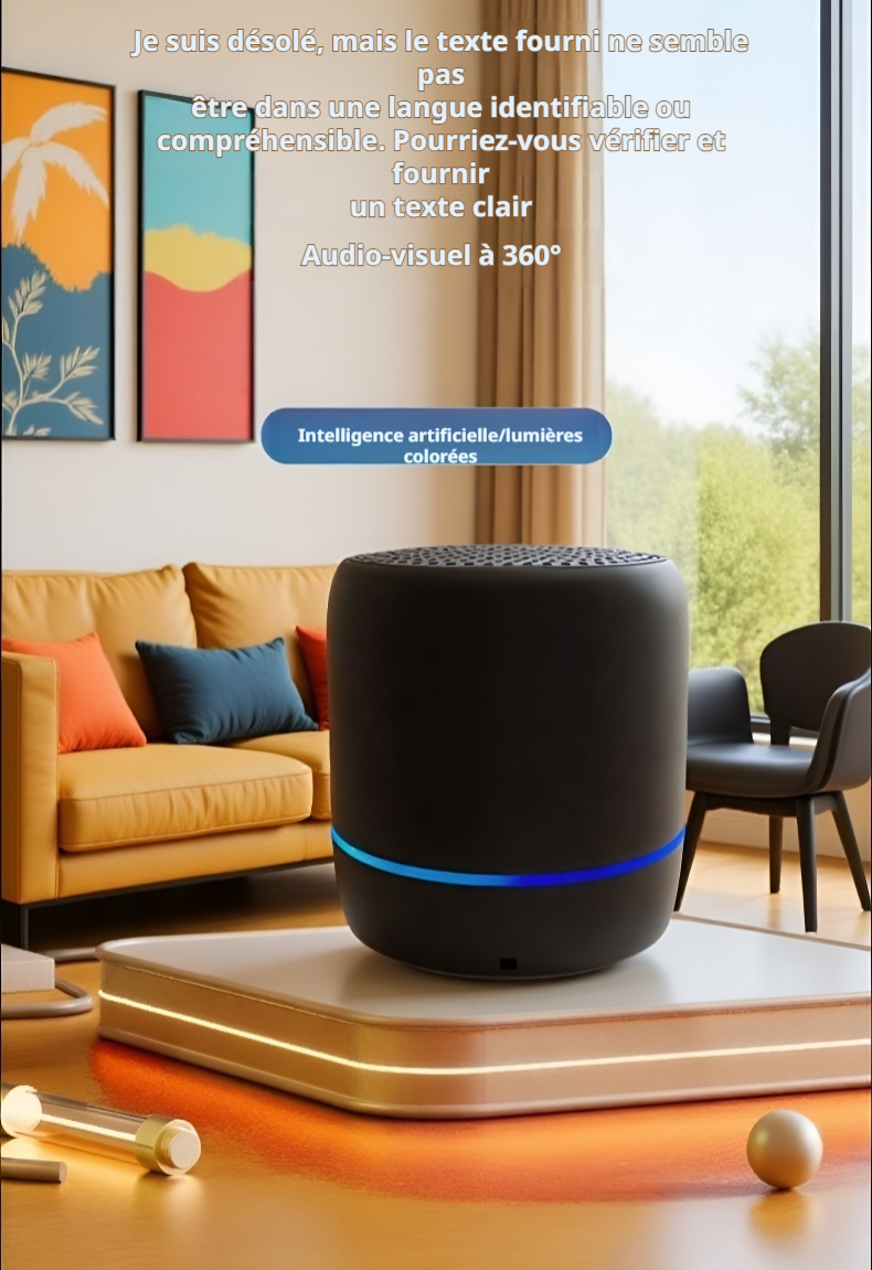 Mini enceinte portable avec basses puissantes design moderne