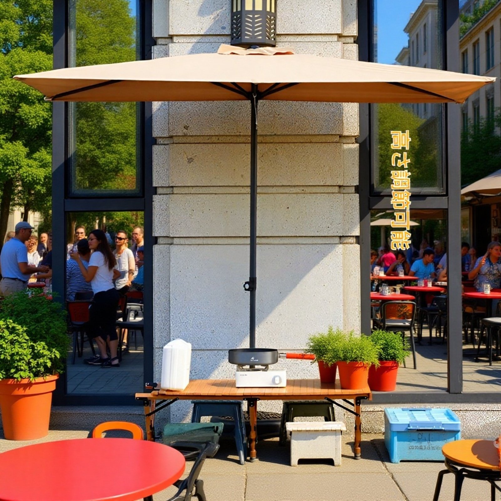 大型ガーデンパラソル 庭用 長方形 防水 UVカット