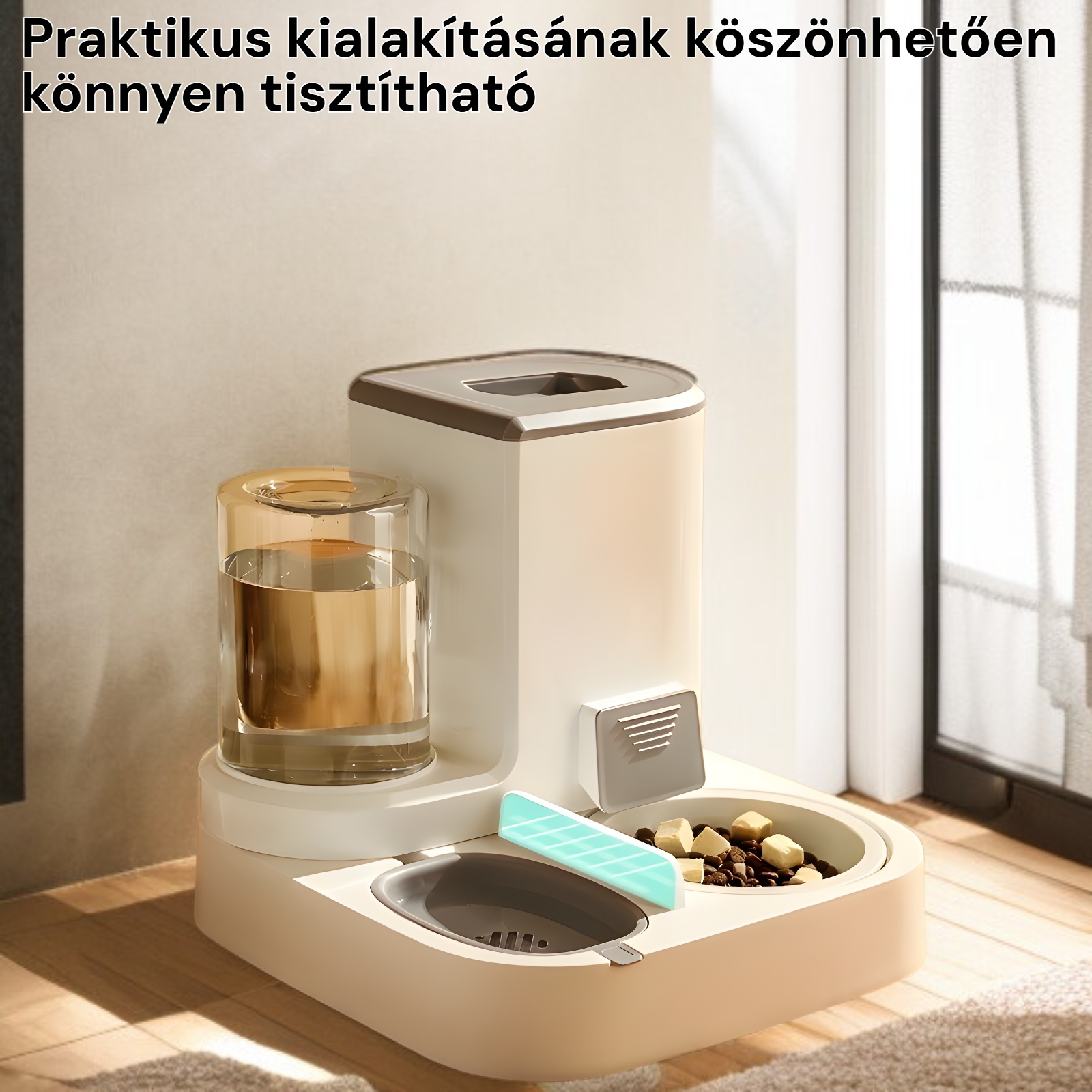 Önkiszolgáló macskaetető tál