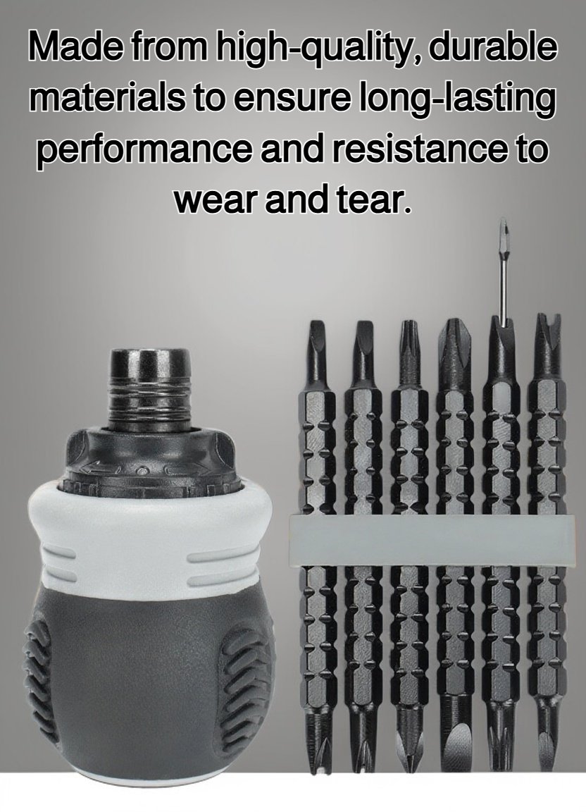 Complete screwdriver set with multiple sizes displayed