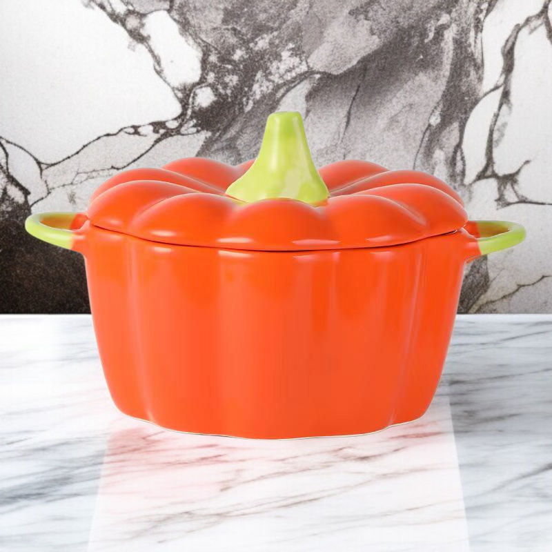 両耳蓋付き家庭用陶磁器スープボウル