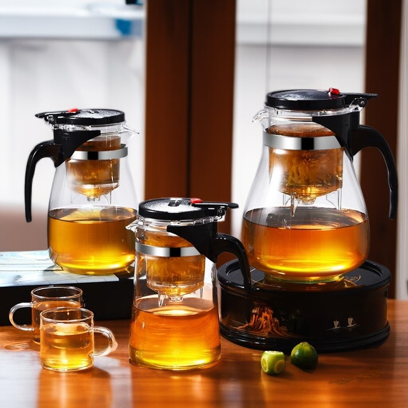 Minimalist one pot four cup tea set design