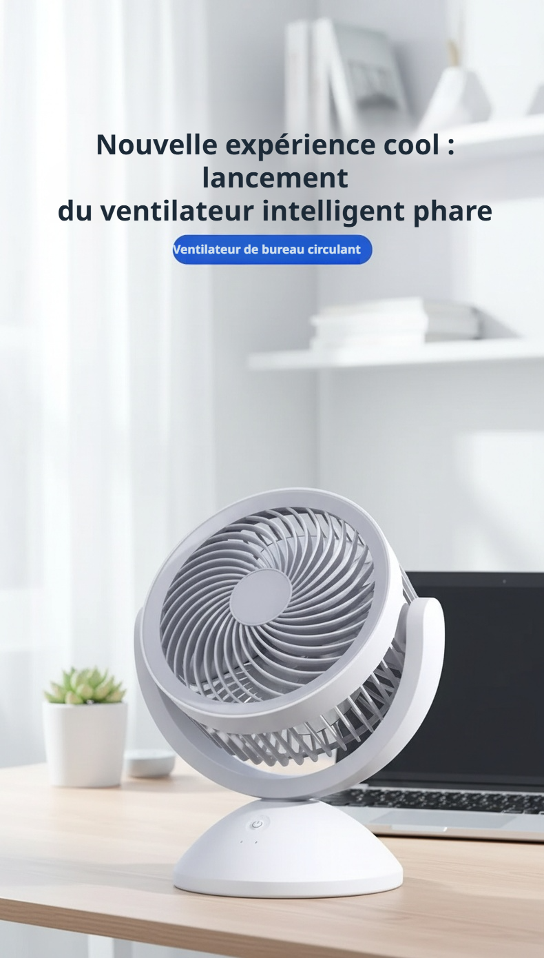 Ventilateur oscillant USB mural design compact