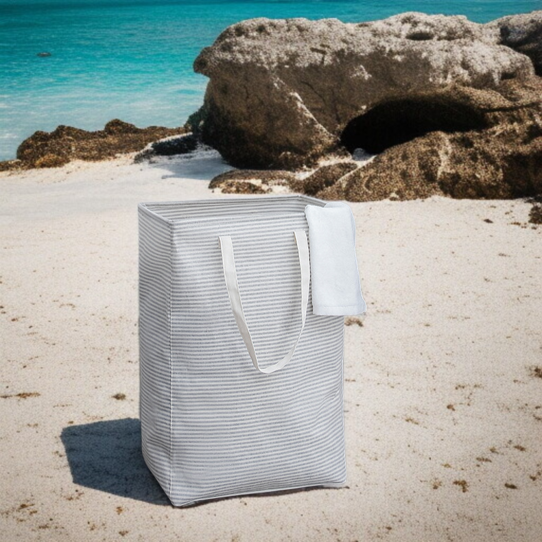 스트라이프 라지 세탁 바구니 접이식 수납 가방 옷 수납 바구니 더러운 옷 바구니 패브릭 세탁 바구니