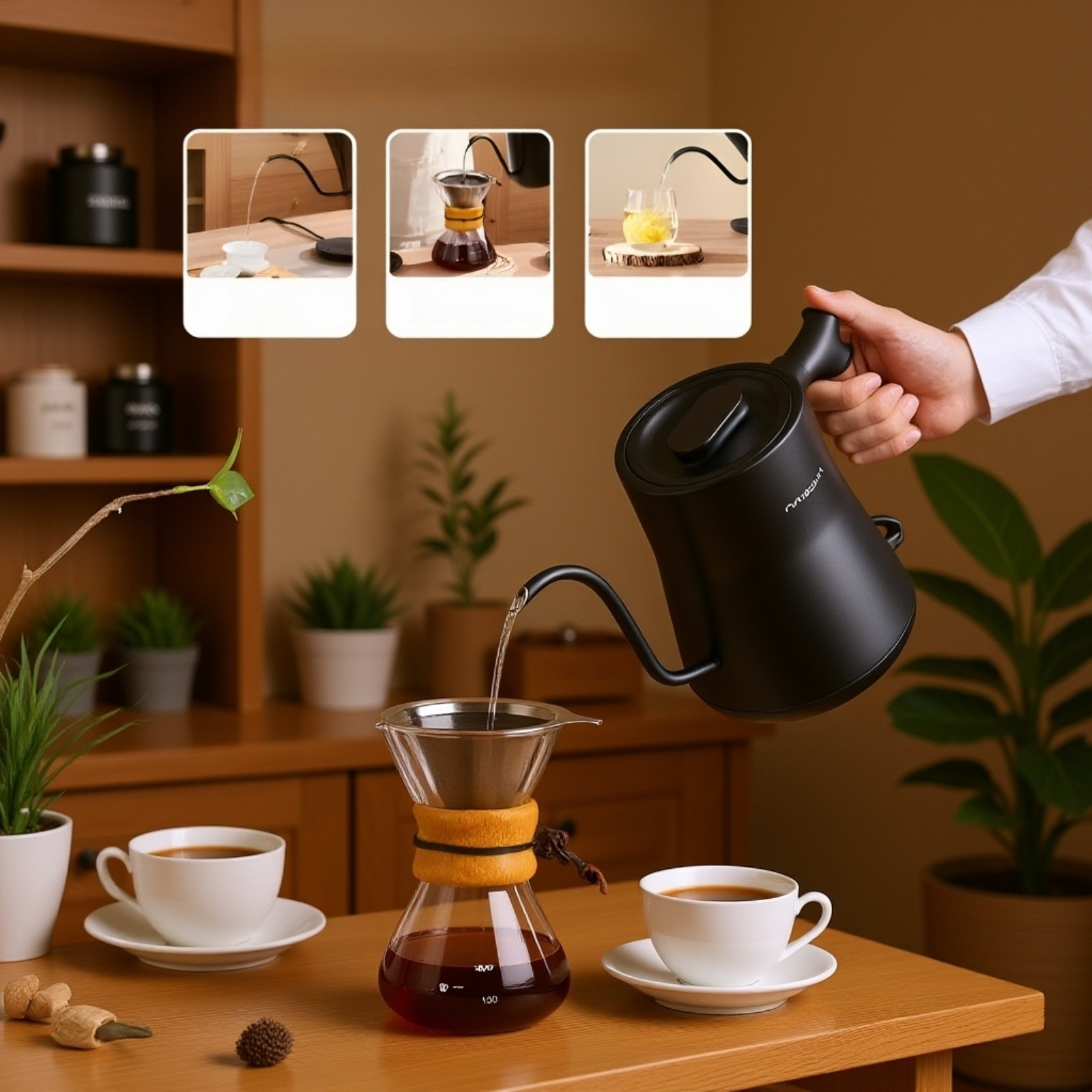 キッチンで使用されているケトル