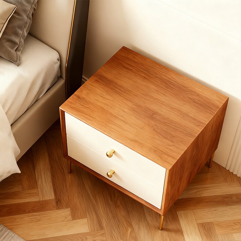โต๊ะข้างเตียงไม้เนื้อแข็ง
