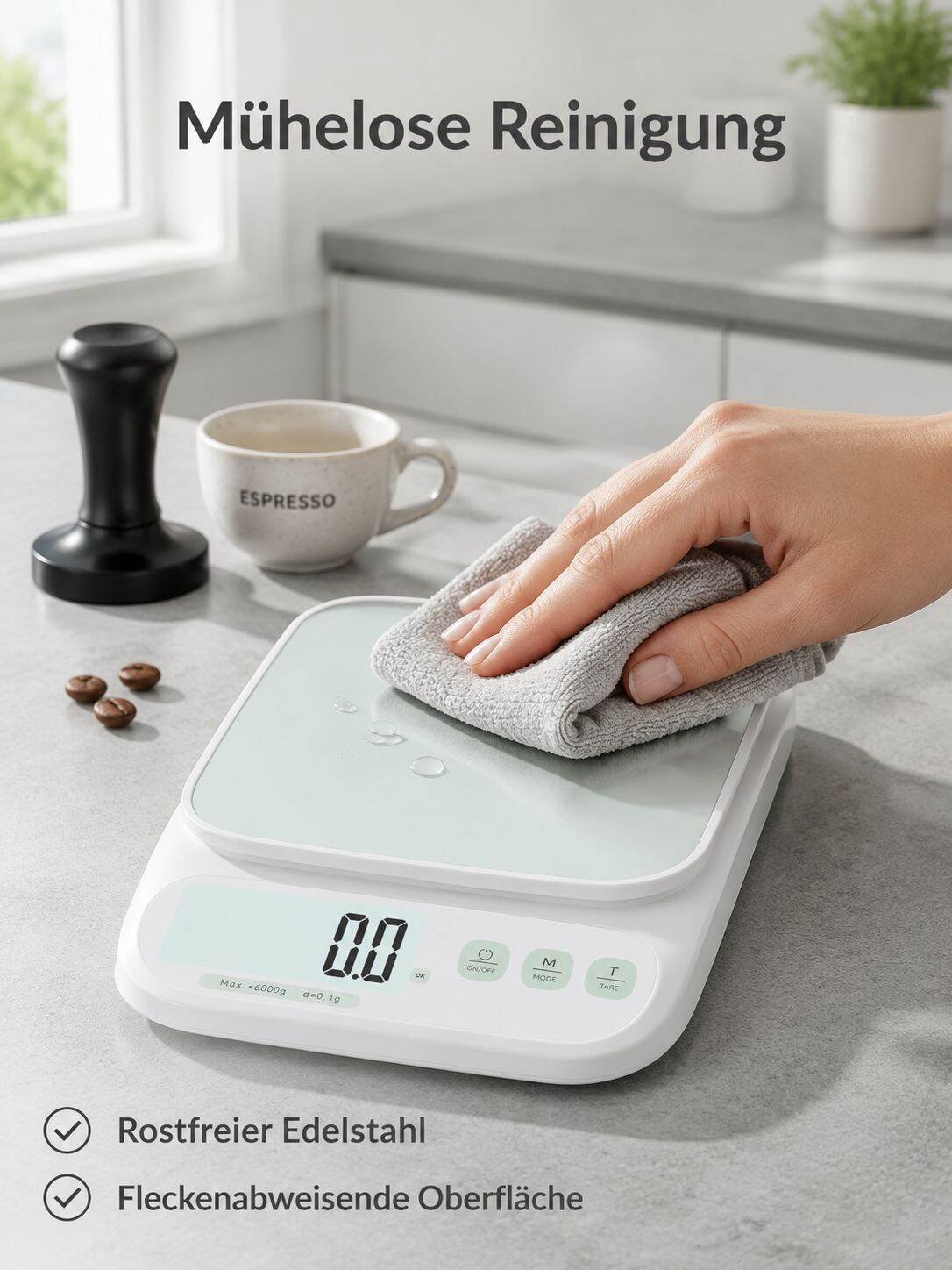 Hochpräzise elektronische Grammwaage für die Küche Lebensmittel- und Kaffeewaage