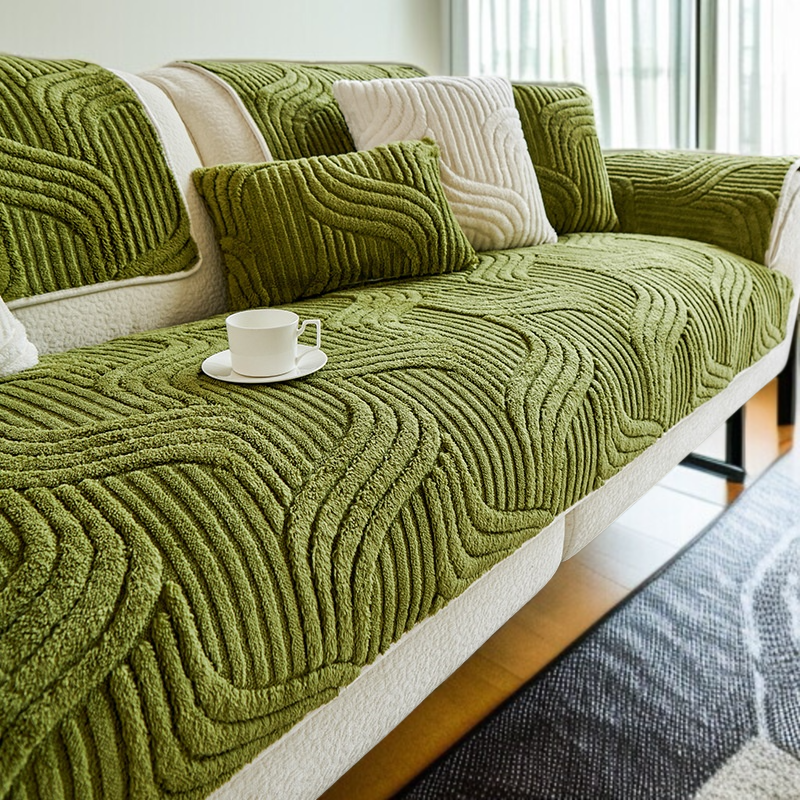 家庭用コットンベルベットソファシート 滑り止め・通気性 背もたれ滑り止め粒子設計