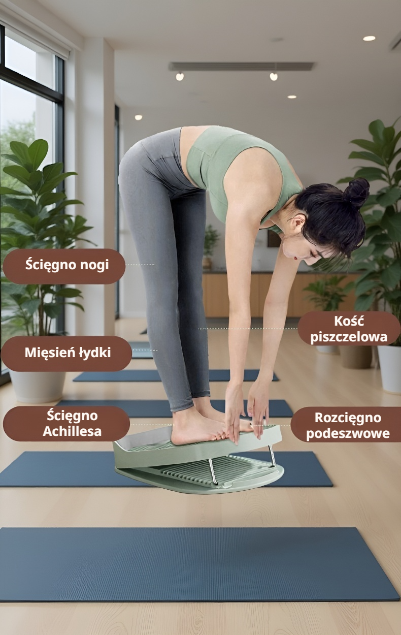 Przykładowe użycie deski do rozciągania w domu