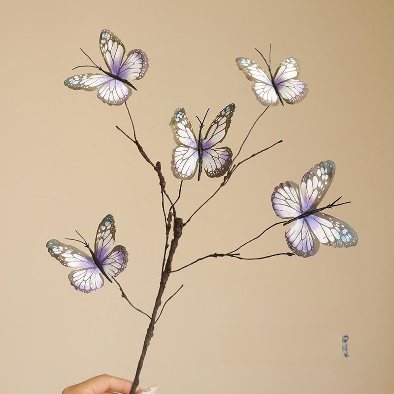 집 장식용 인조 나비 가지