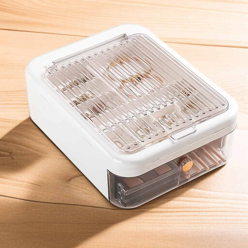 Hordozható, többrekeszes ékszerdoboz porvédelemmel, különféle ékszerekhez