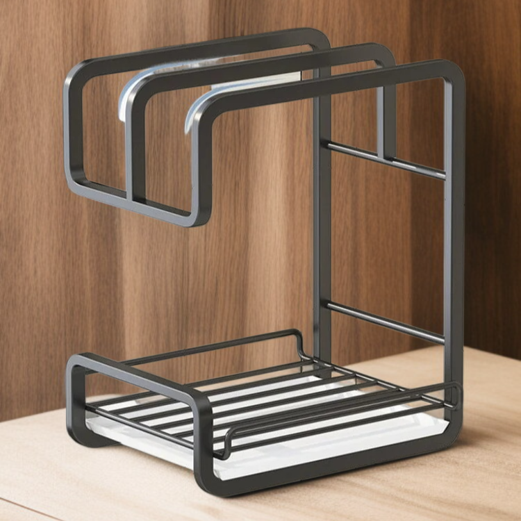 Compact dish drying rack for countertop