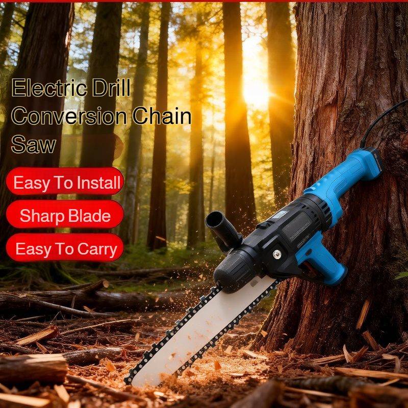 Electric Drill to Chainsaw Converter Home Woodcutting Mini Saw Power Tool Set