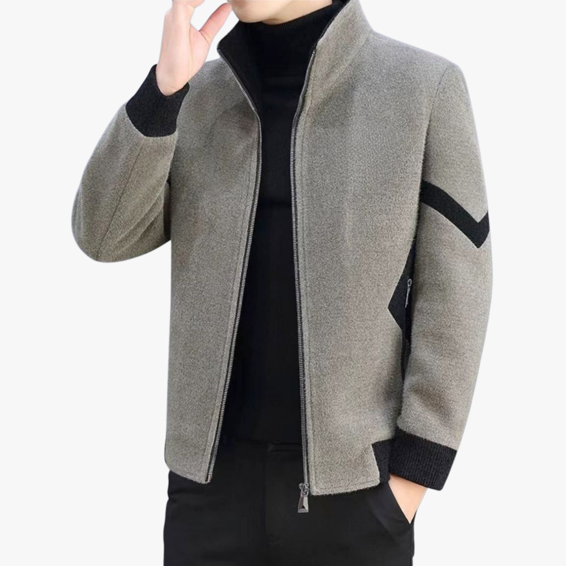 남자 가을 겨울 기모 차이나 모직 재킷 캐주얼 남 모직 코트 남자 모직 재킷 캐주얼 남 코트