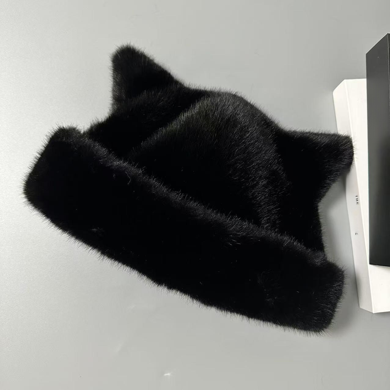 หมวกกันหนาวหนานุ่มสำหรับป้องกันหูแมว