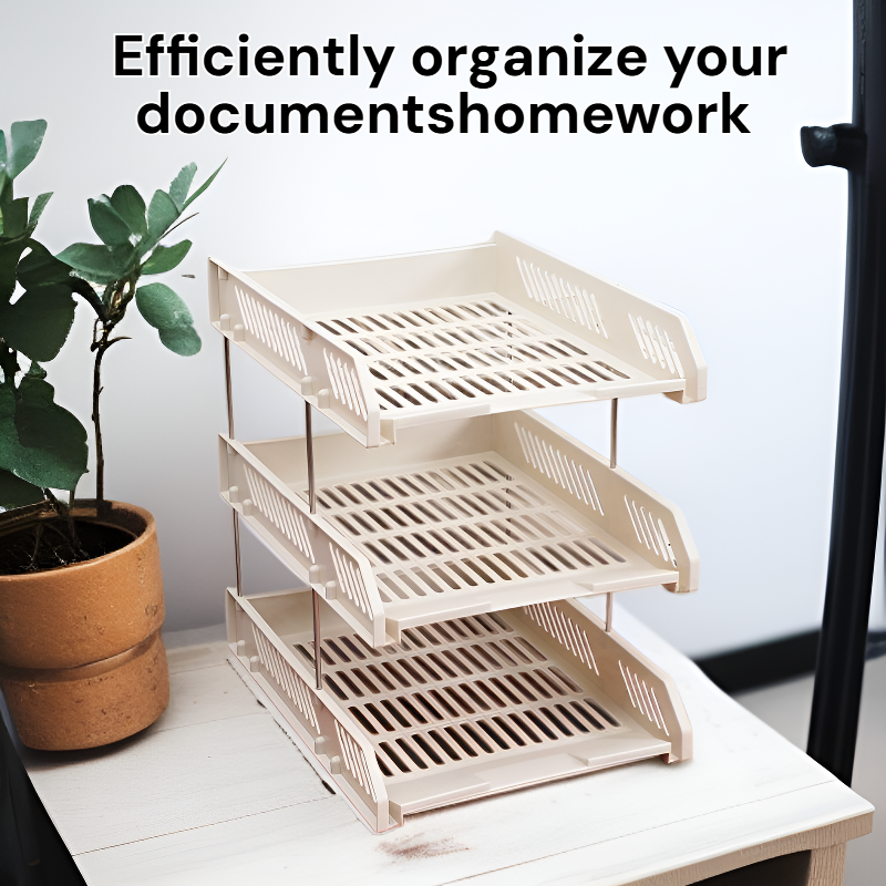 Student File Organizer Rack, Office Desktop File Tray, Cleaning Storage Box