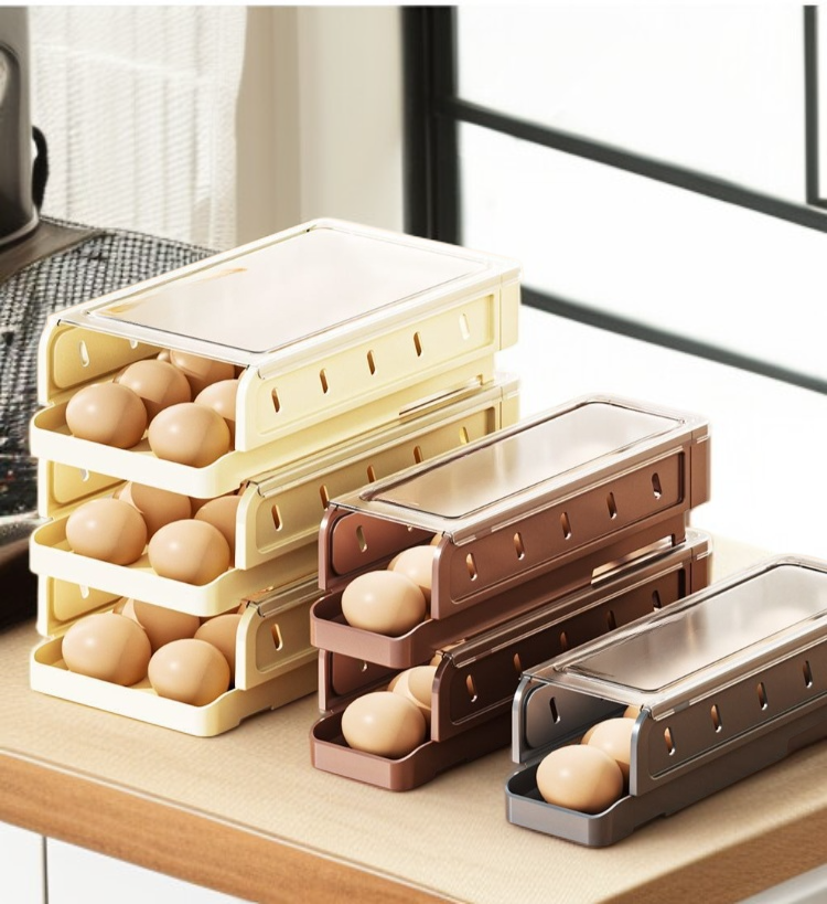 자동 롤링 기능의 계란 수납함