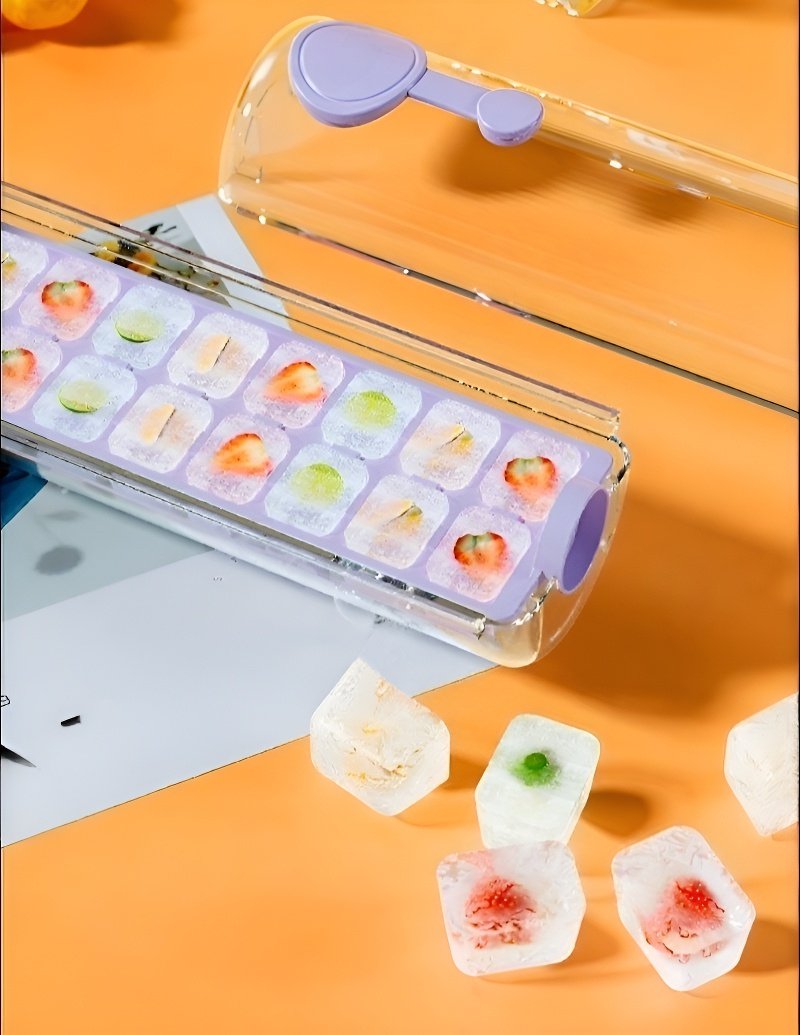 簡単に氷が取り出せるアイストレー