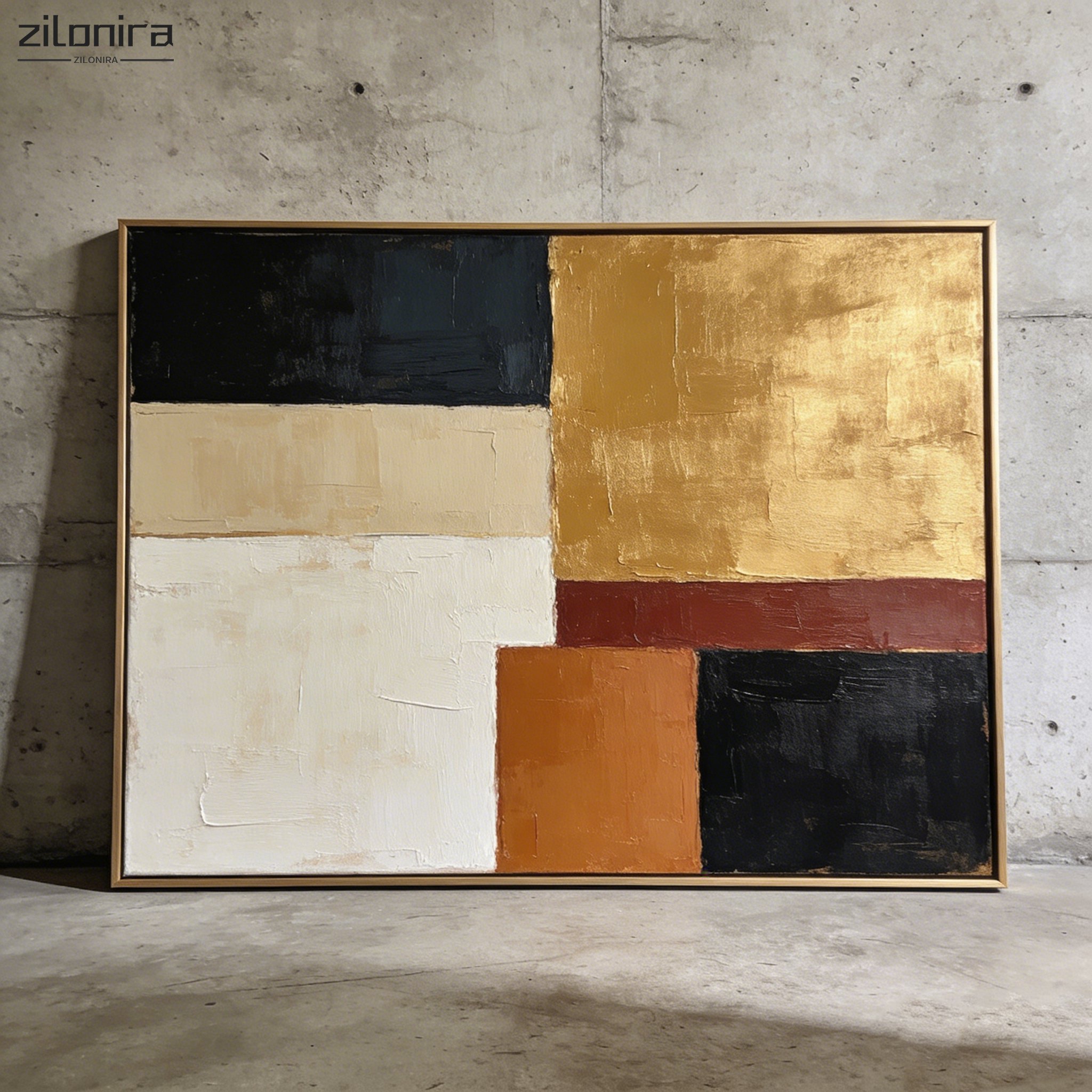 기하학적 색상 블록 장식 그림