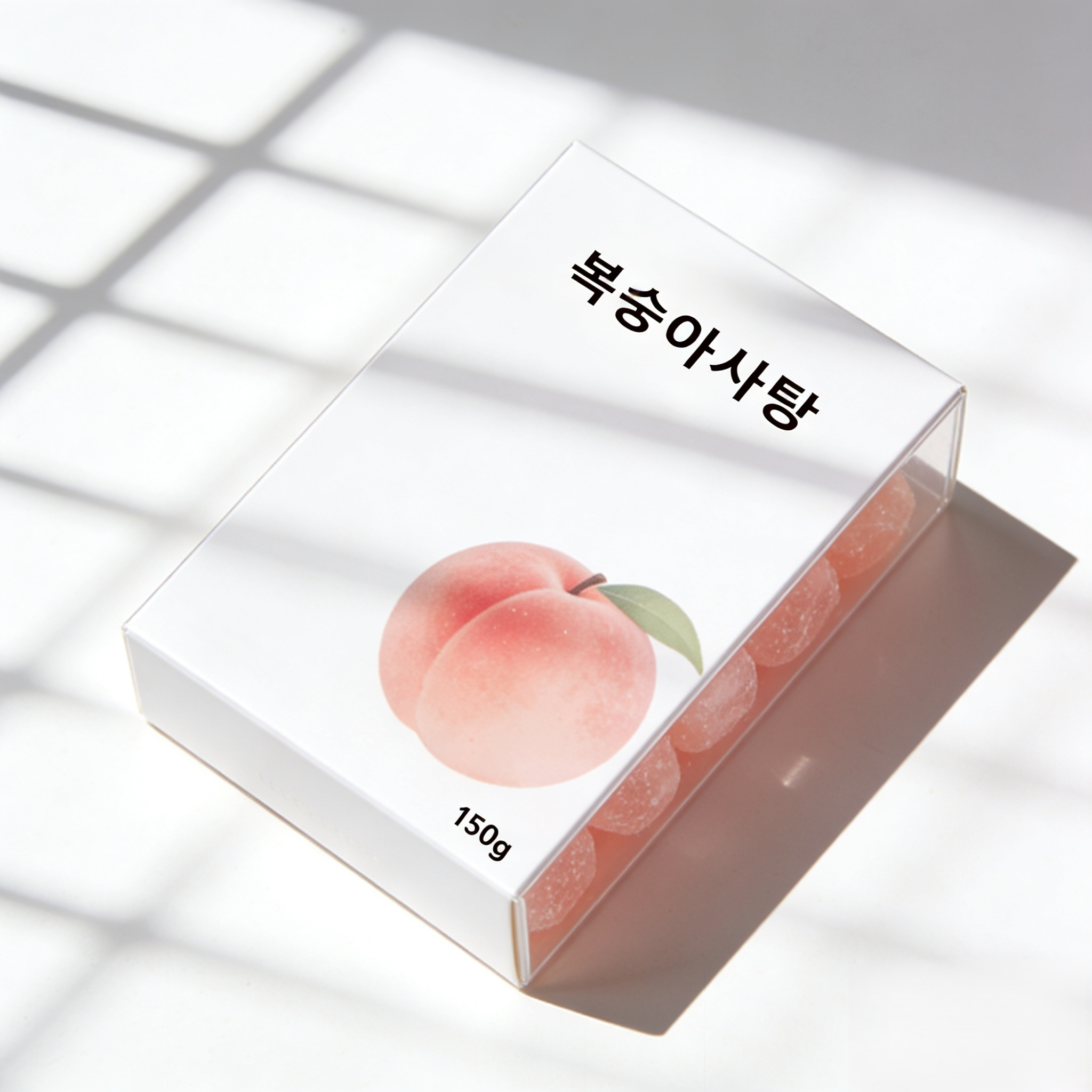 달콤한 복숭아맛 사탕 클로즈업