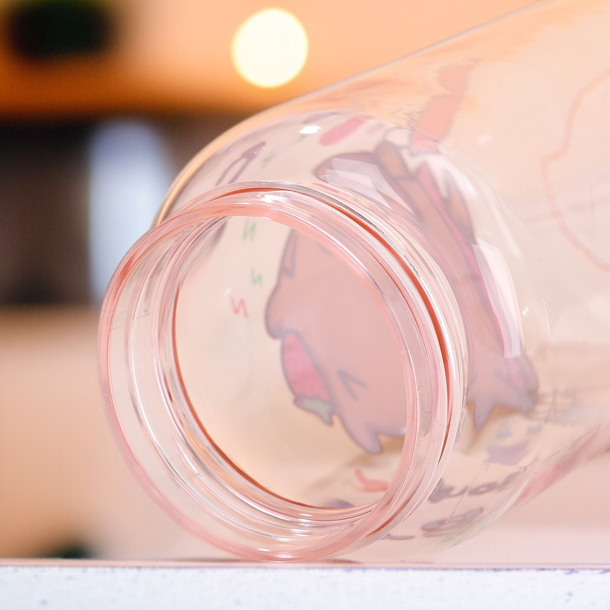 Cute cartoon plastic mug perfect for school or work