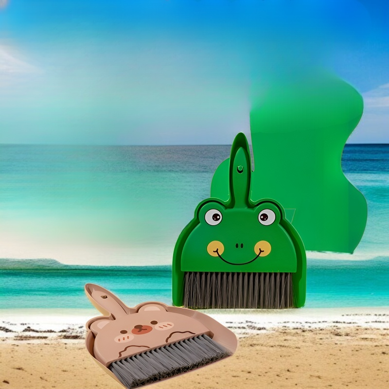 漫画のデスクトップミニほうきセットほうきツール子供小学生ちりとりの組み合わせ小さなほうきテーブルの上