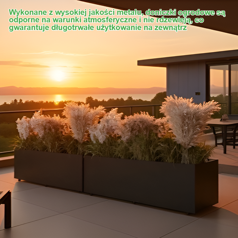 Metalowe doniczki ogrodowe