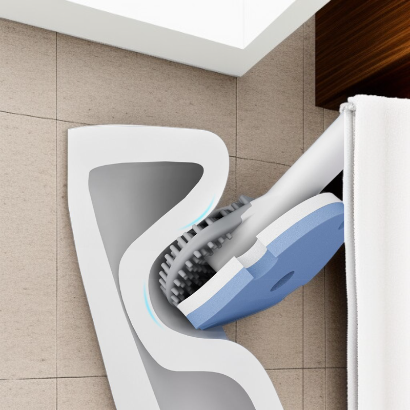 交換可能なブラシヘッド付き使い捨てトイレブラシ