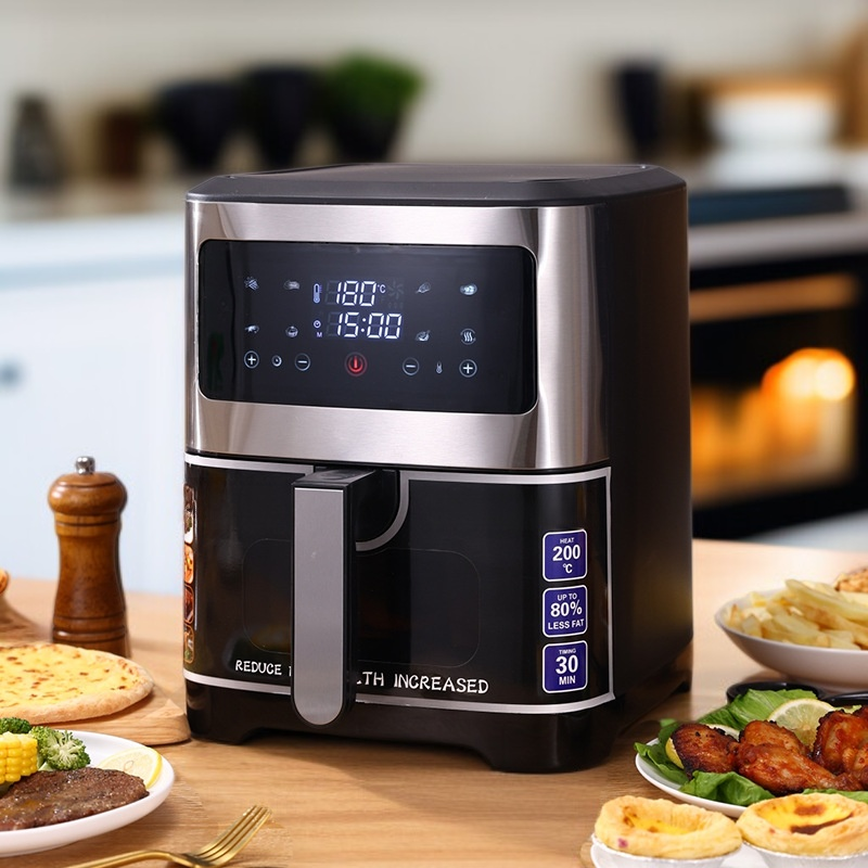 대용량 스테인레스 스마트 에어프라이어 투명 오븐 감자튀김 제조기
