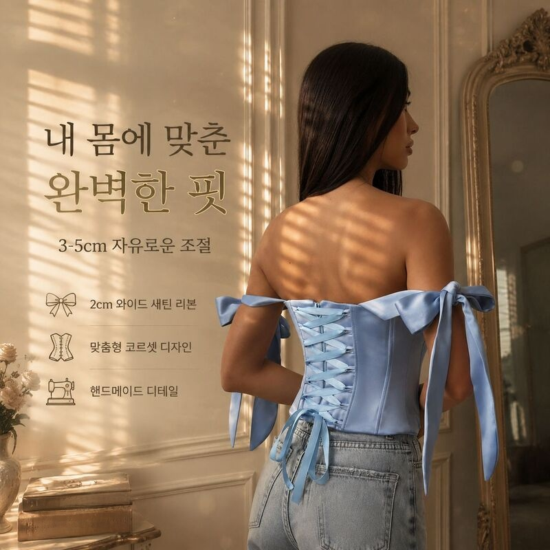 생선뼈 브래지어 슬리브리스 틴 나시