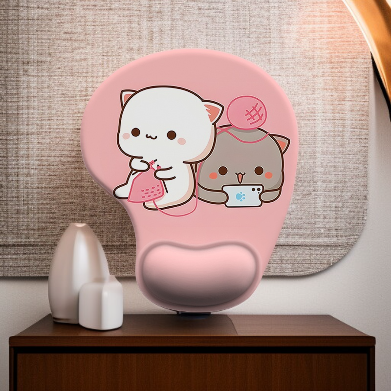 وسادة فأرة بمعصم سيليكون، مقاومة للانزلاق والماء للمكتب والألعاب