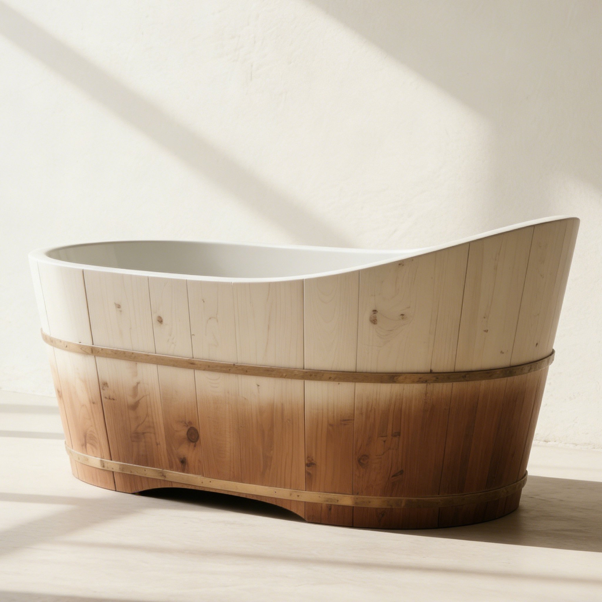 ถังอาบน้ำไม้ใช้งานง่าย ดีไซน์สวยงาม