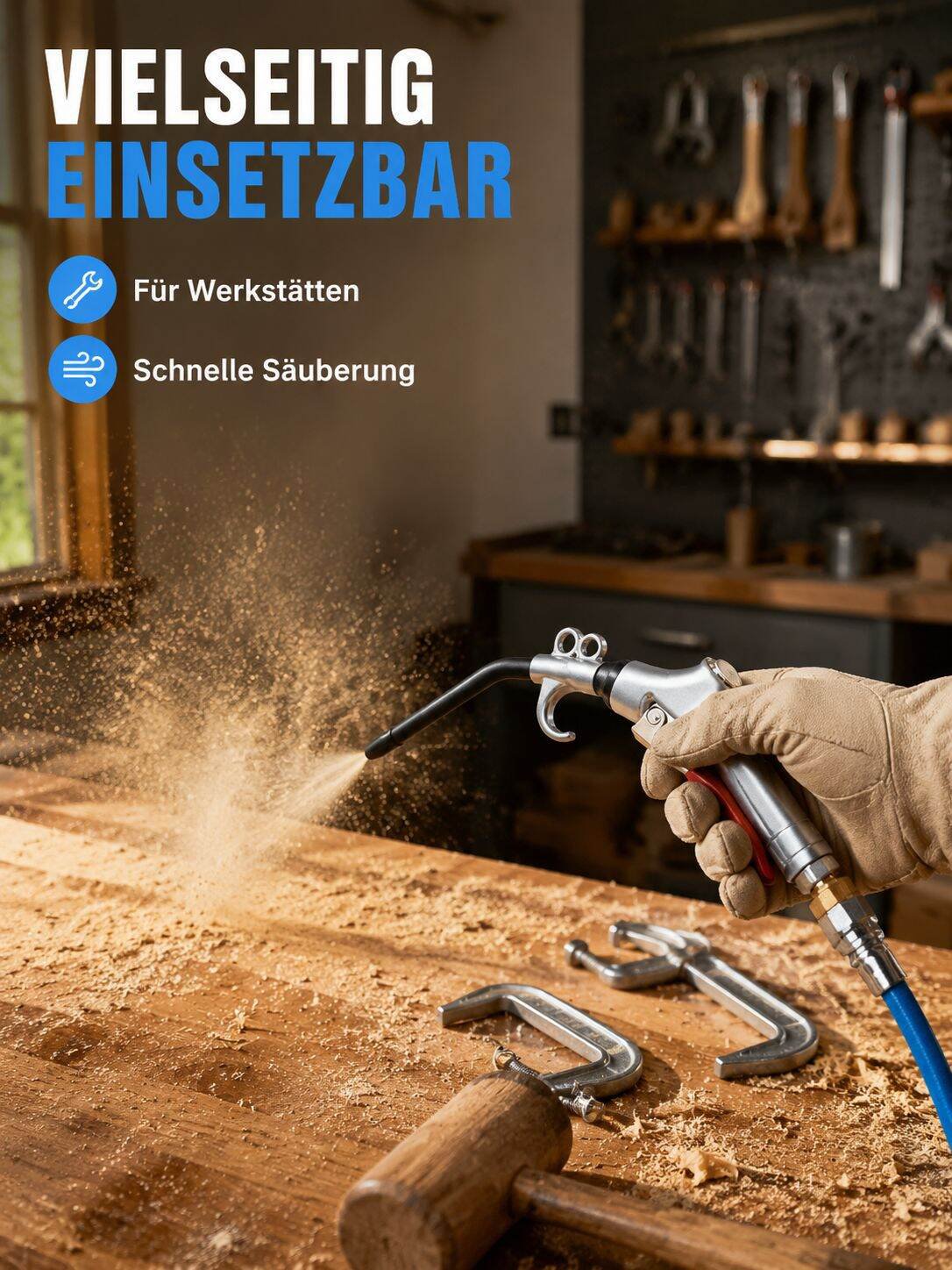 Leistungsstarke Druckluft-Ausblaspistole