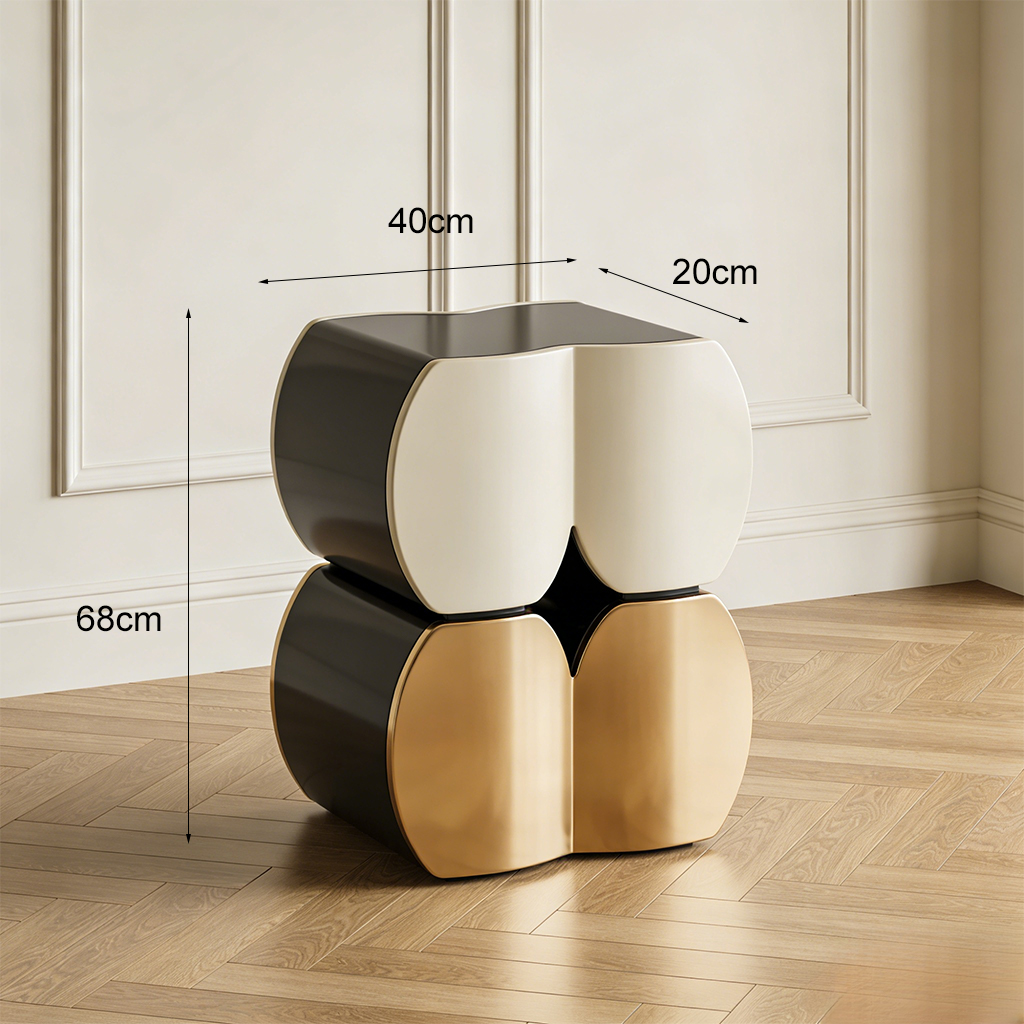 Detalle del almacenamiento interno de la mesita de noche