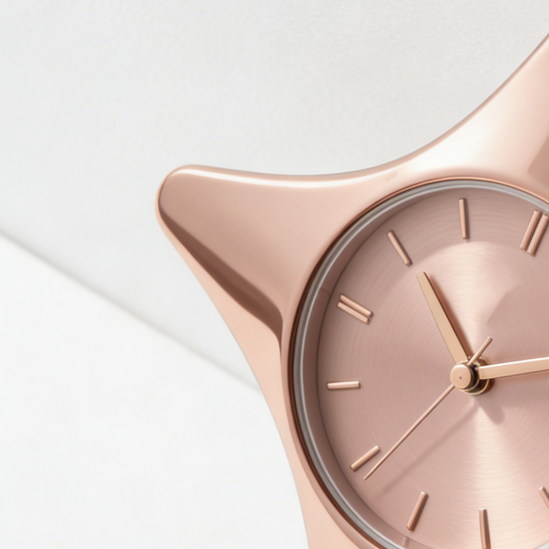 金属調ウォールクロック 