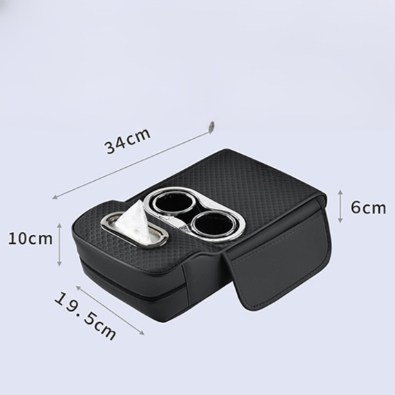 Car storage armrest box height cushion