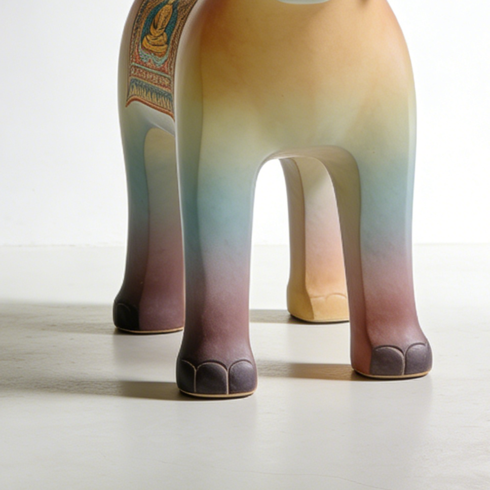 Silla infantil de animal pintada a mano