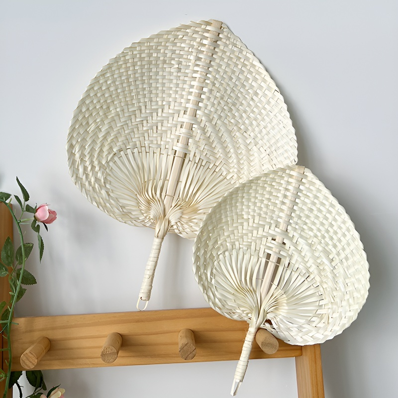 수제 베트남 복숭아 모양 대나무 부채 컬러 예술 여름 부채
