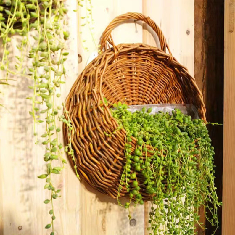 Bambus Wand Blumenkorb