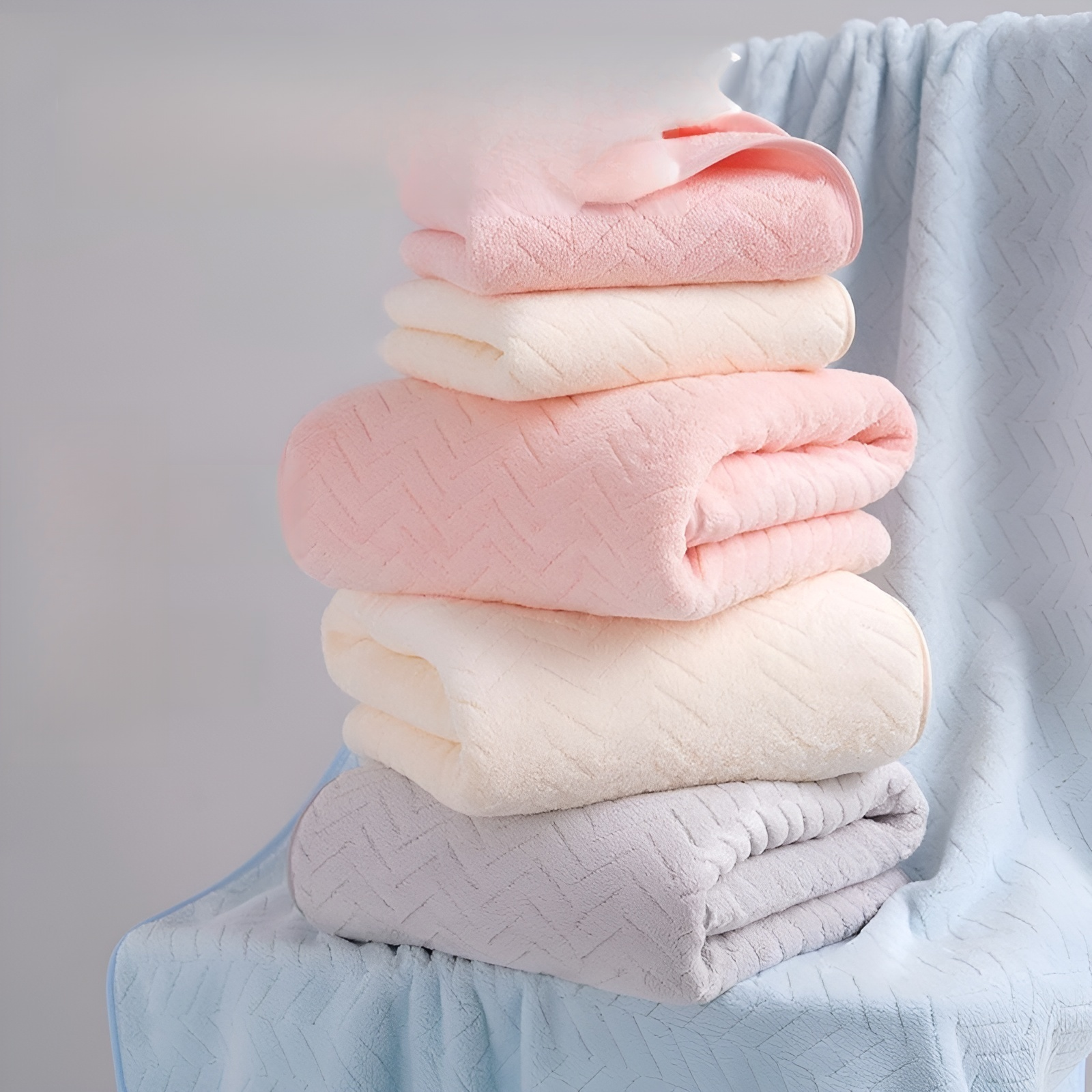 대형 바스타월/비치타월 빠른 흡수 헤어드라이 타월 세트