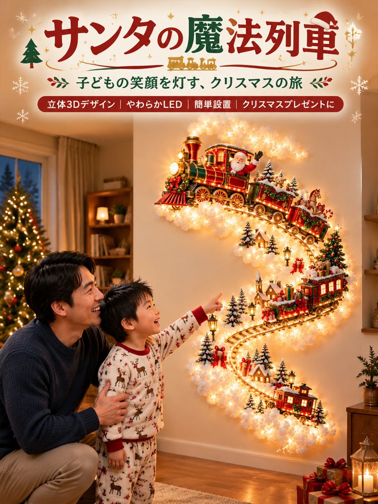 【聖夜を彩る幻想的な光！】 クリスマスウォールライト