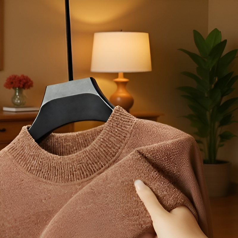 겨울용 남성 니트 소재 근접 사진