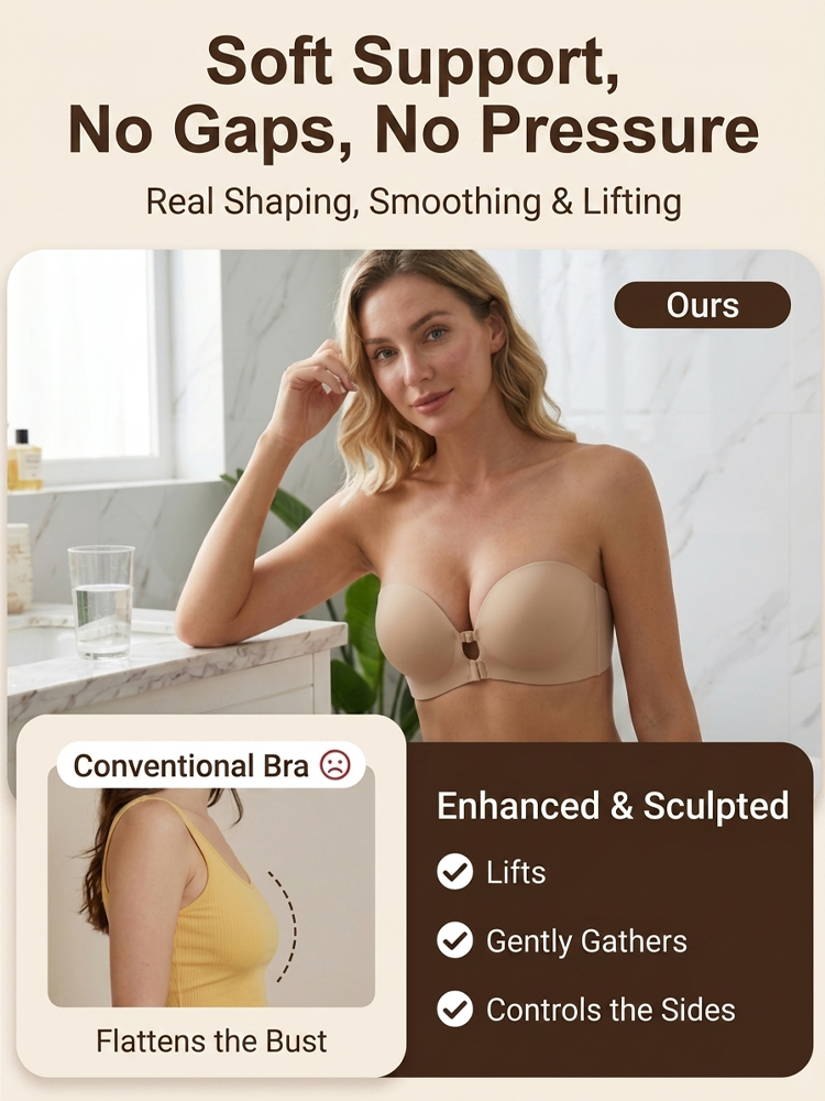 [Seamless, Sensitive-Free, All Scenarios] Breathable Ice Silk Front Closure Push-Up Seamless Bra