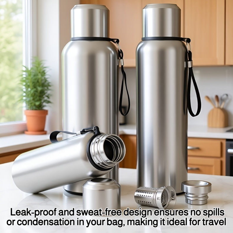 Double-walled stainless steel thermos