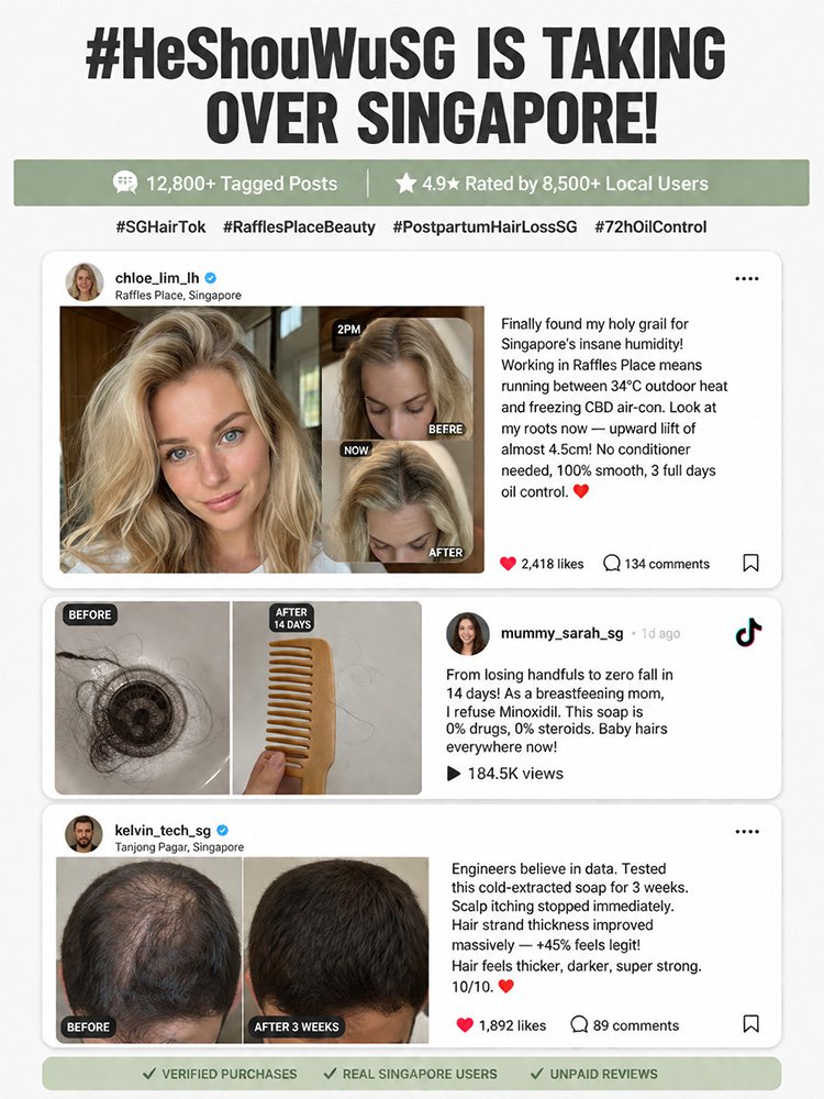 【10x Rapid Growth】Natural He Shou Wu Hair Growth Soap