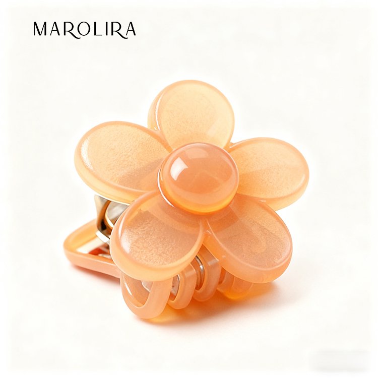 Mini květinové sponky pro dívky, princeznovské sponky do vlasů s ofinou na stranu (10 kusů)