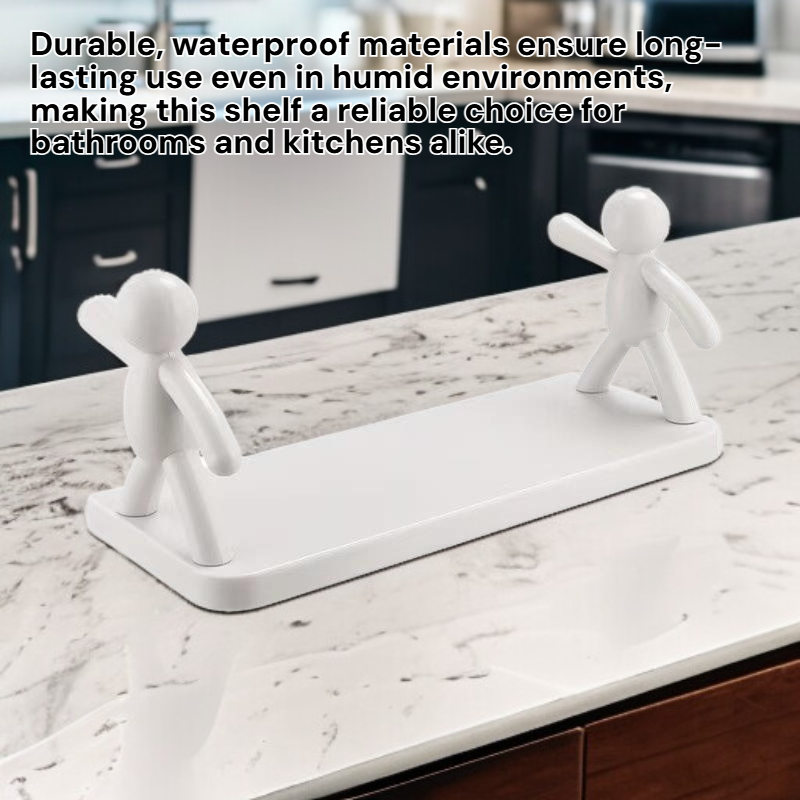 Punch-Free Human-shaped Kitchen Storage Rack