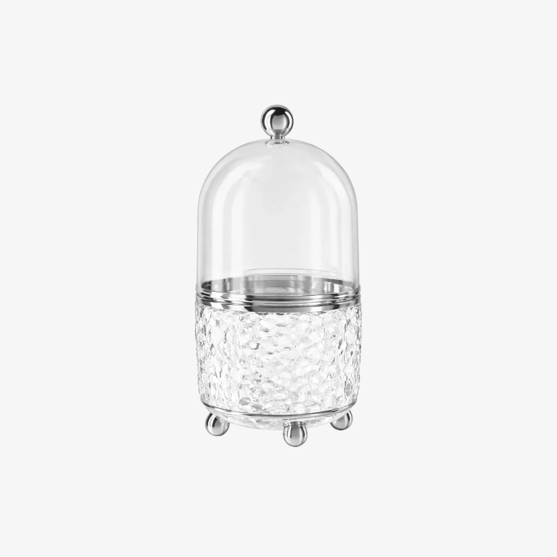 Transparent Cosmetic Storage Box Light Luxury Desktop Organizer Brush Lipstick Rotating Holder